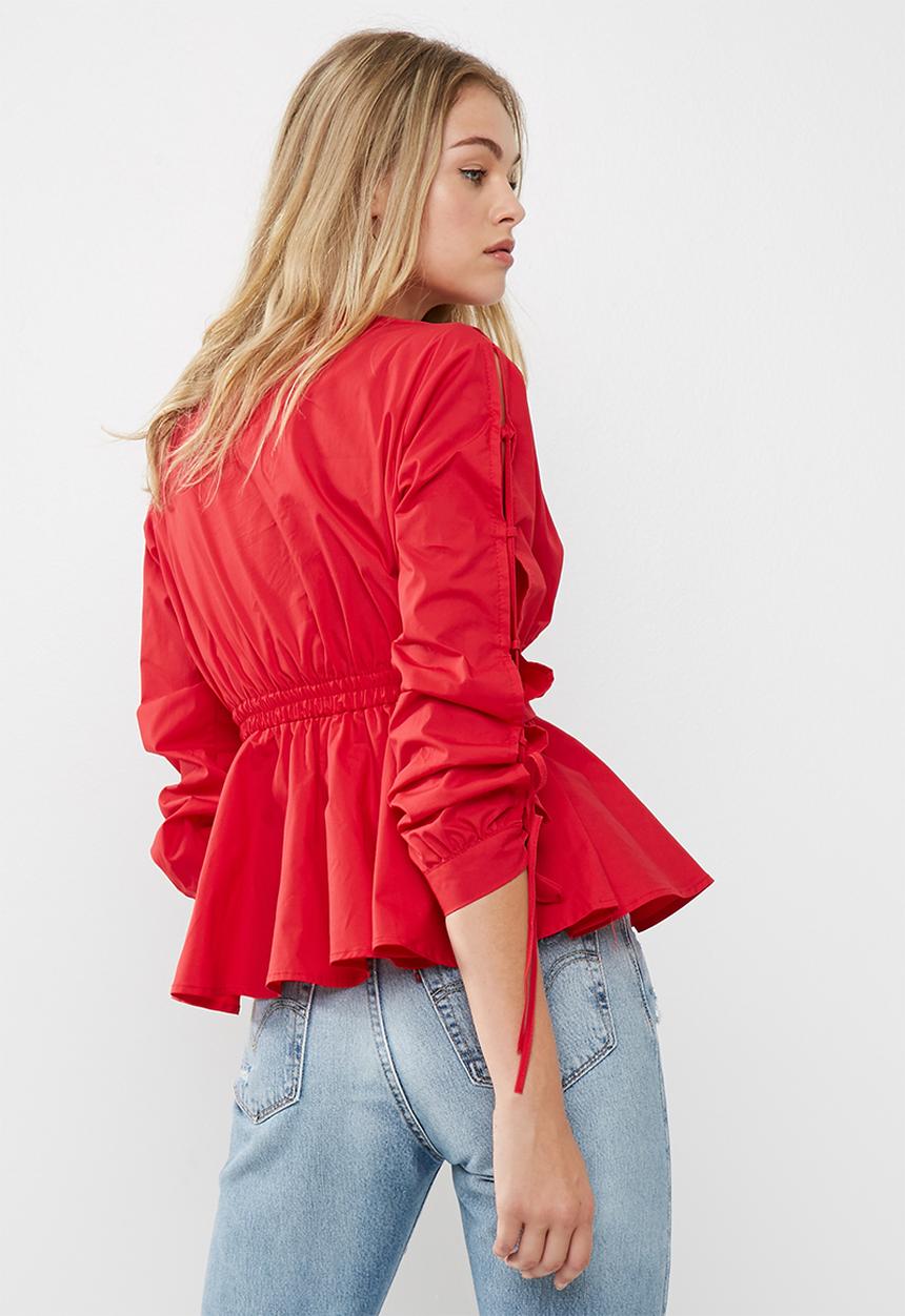 dailyfriday - Poplin blouse with ring detail