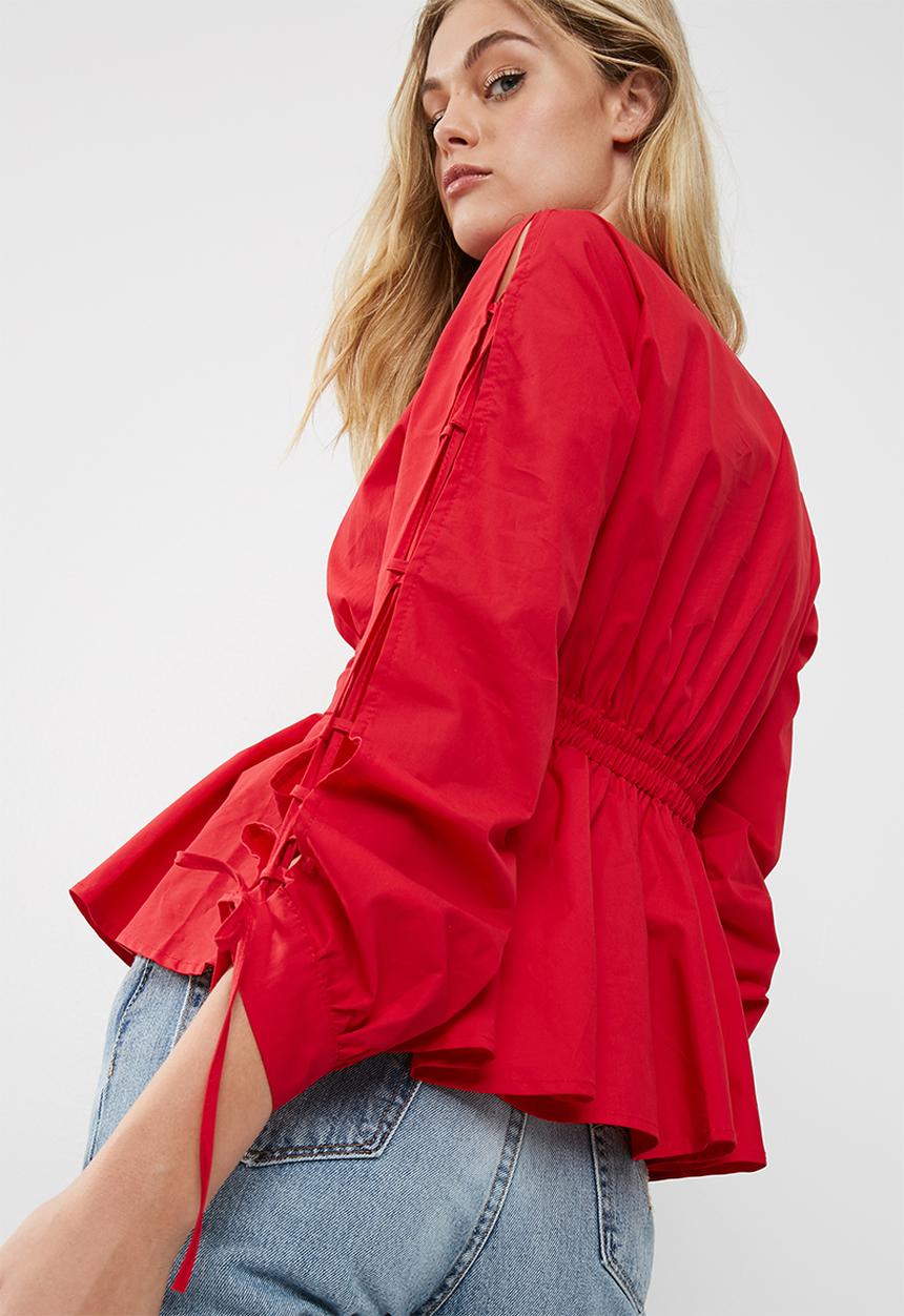 dailyfriday - Poplin blouse with ring detail