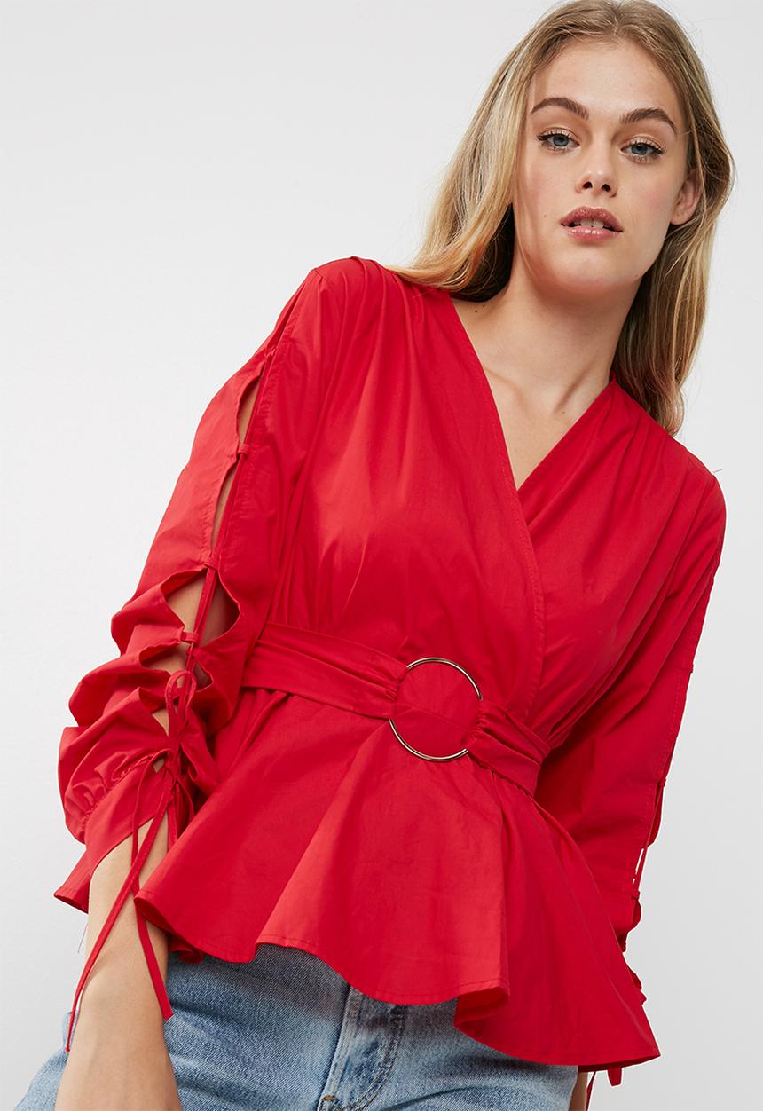 dailyfriday - Poplin blouse with ring detail