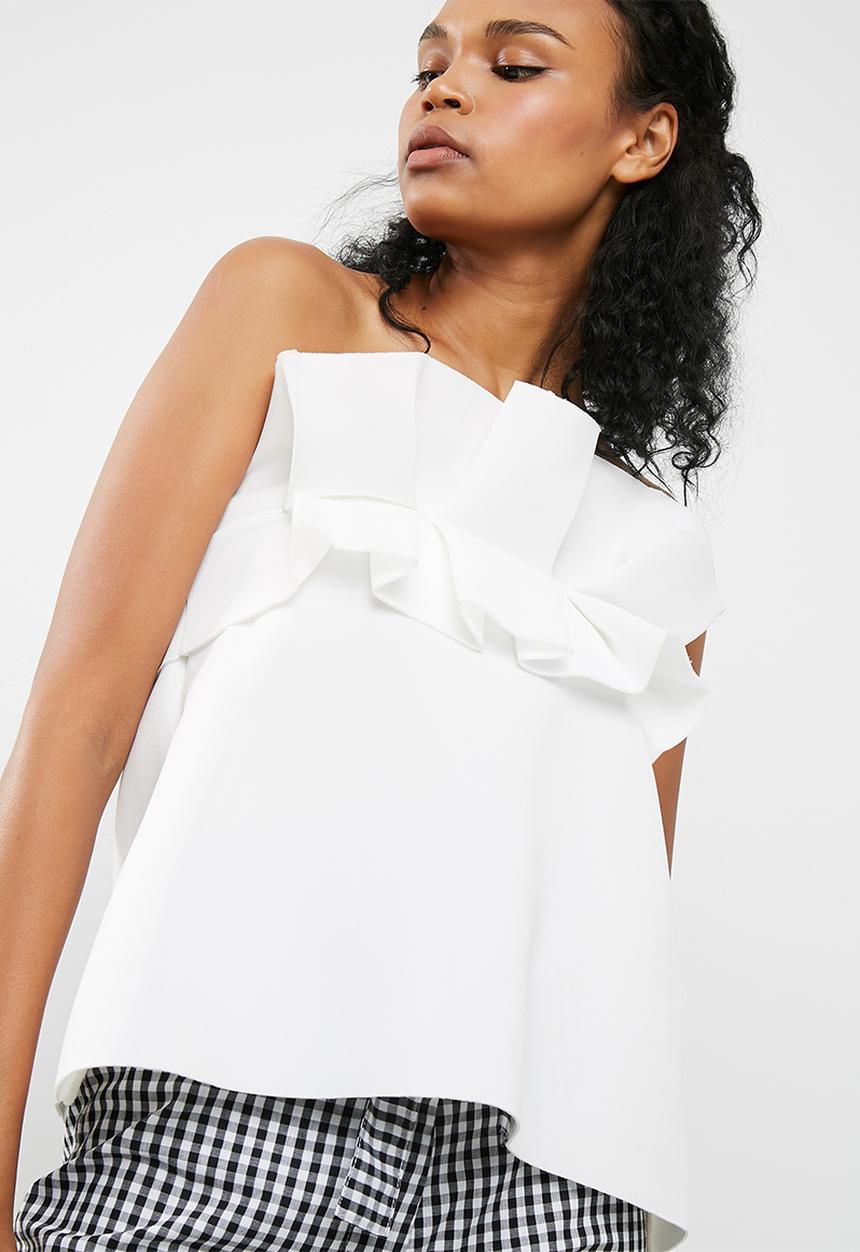 Missguided - Gathered strapless bandeau top