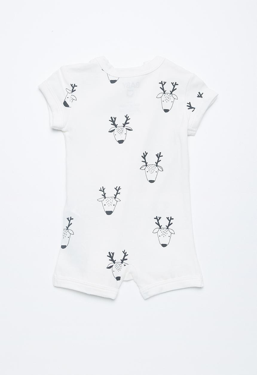 Cotton On - Baby mini SS zip through romper