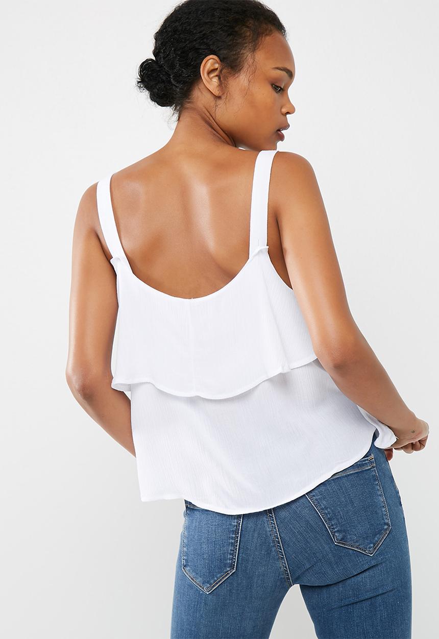 Cotton On - Embroidered tiered tank