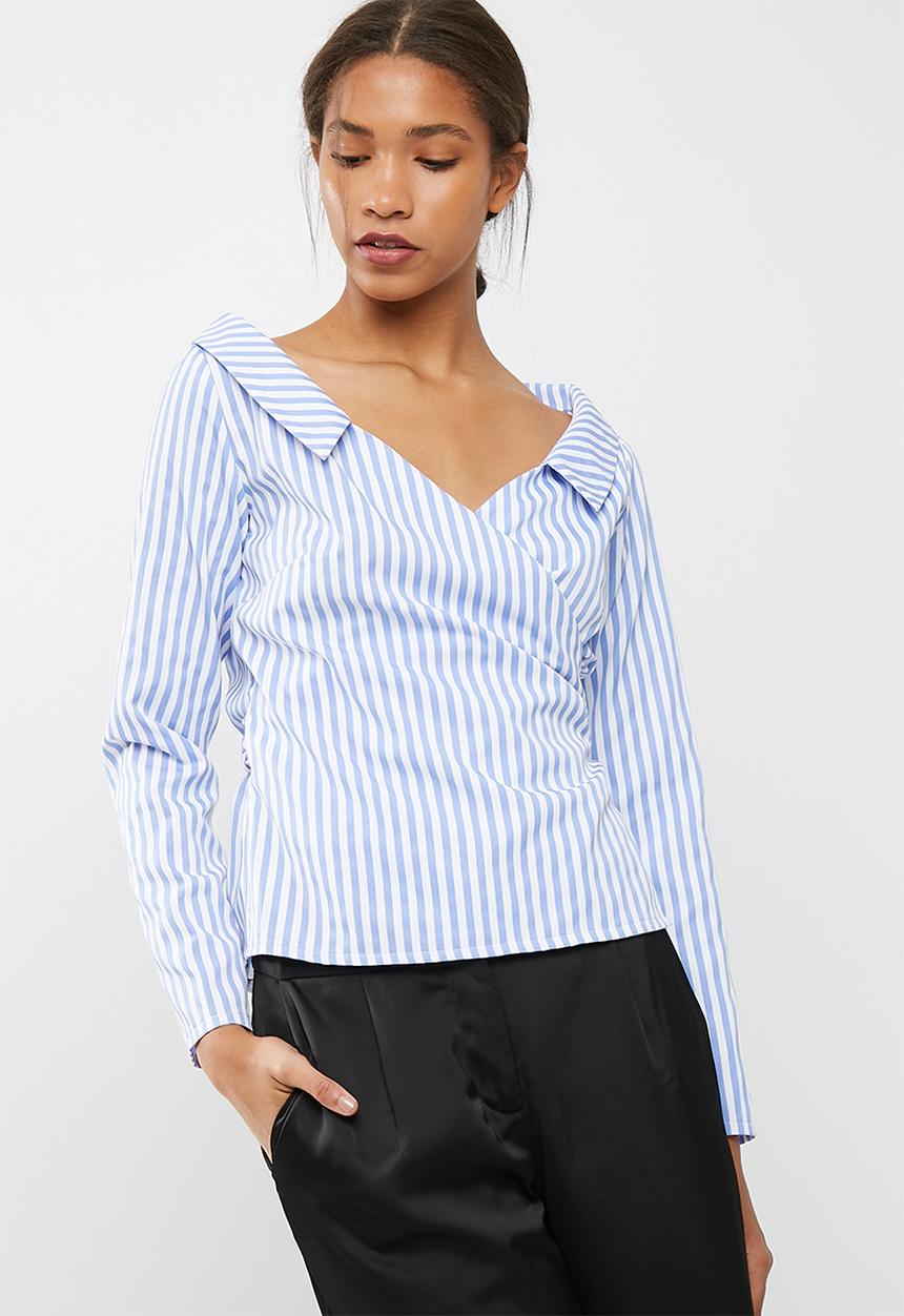 dailyfriday - Poplin wrap shirt with tie belt
