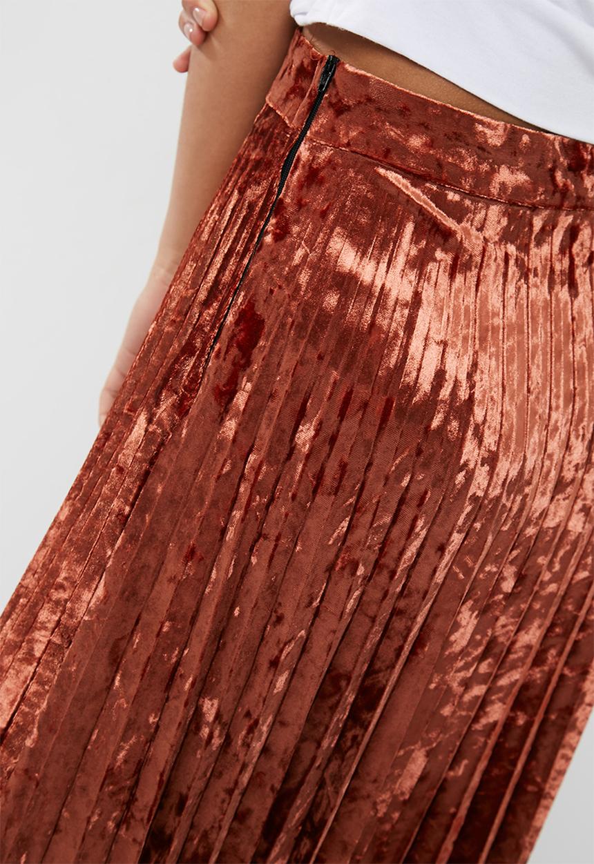 dailyfriday - Velvet pleated midi skirt