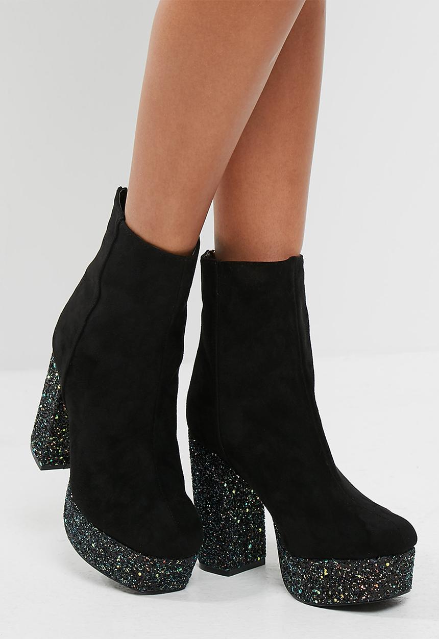 Public Desire - Romance glitter sole platform ankle boot
