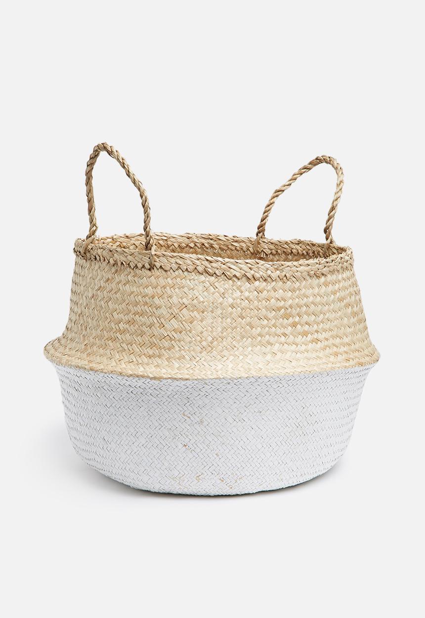 Sixth Floor - Belly basket two tone white