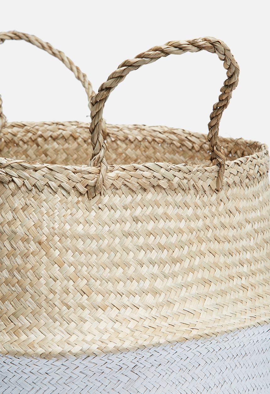 Sixth Floor - Belly basket two tone white