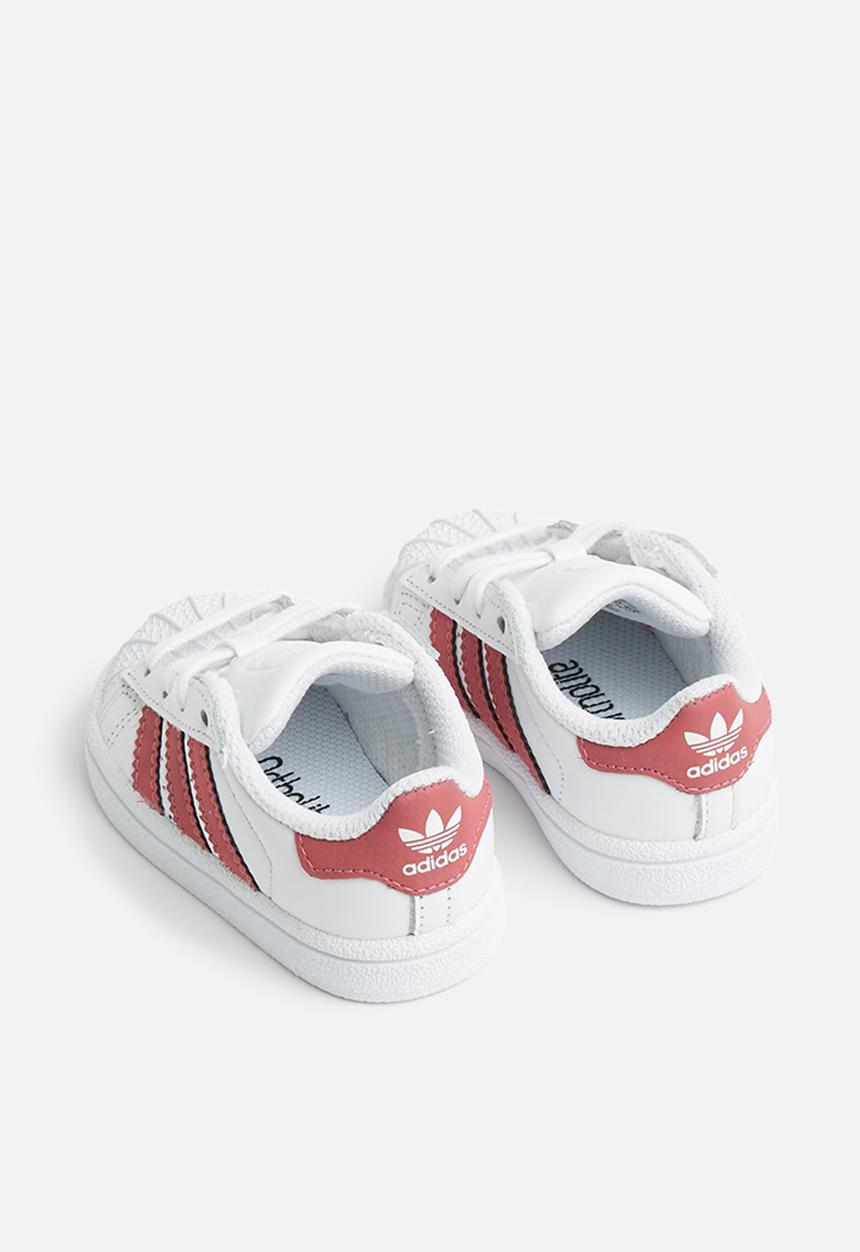 adidas Originals - infants superstar I - white & pink