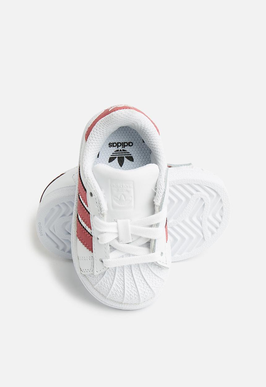 adidas Originals - infants superstar I - white & pink