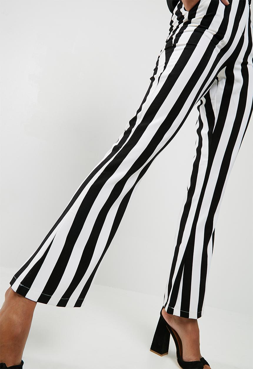 Missguided - Monochrome stripe trousers