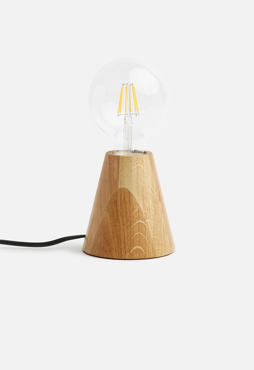 Sixth Floor - Tapered oak table lamp