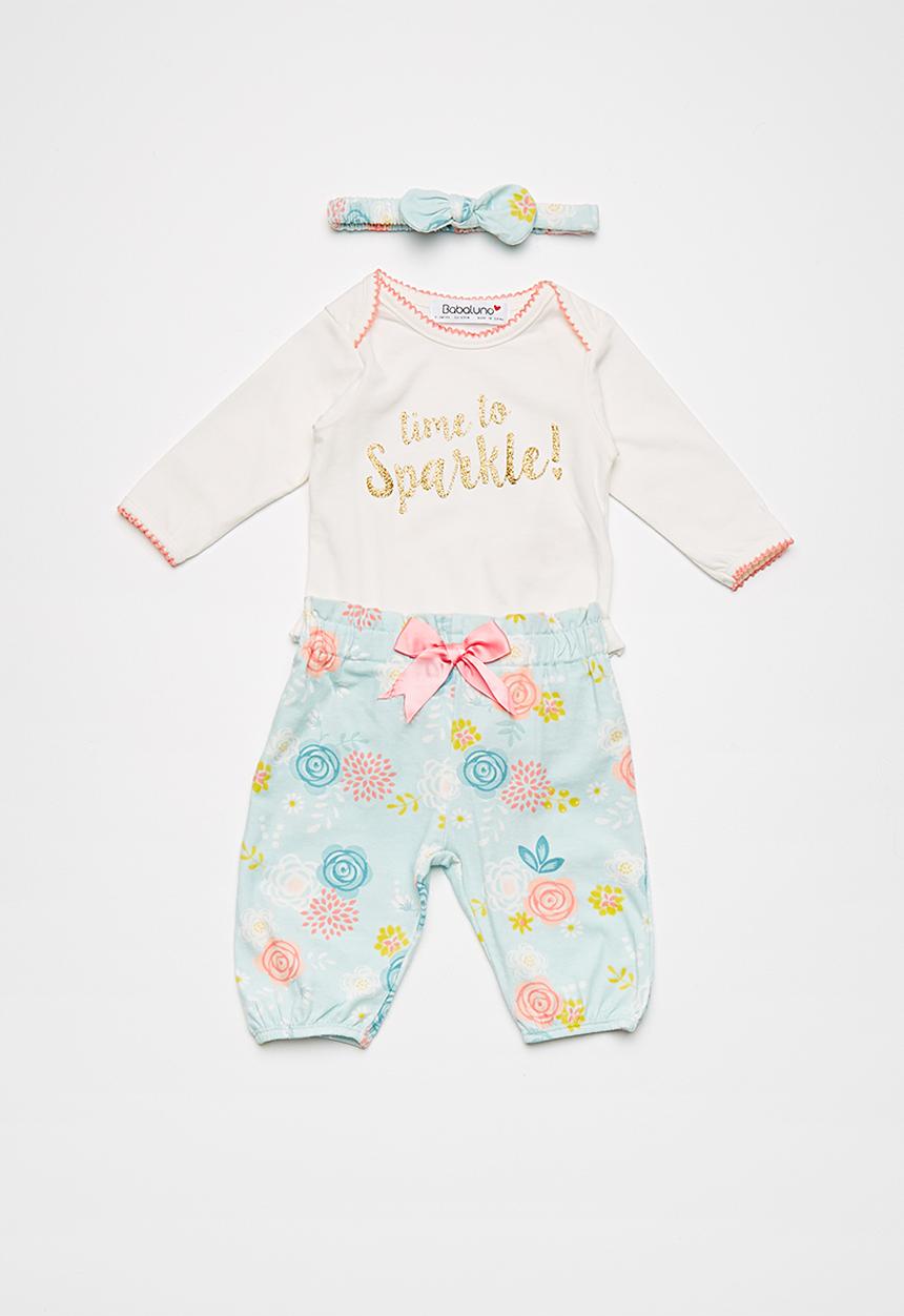 Babaluno - Bodysuit, pant and headband set