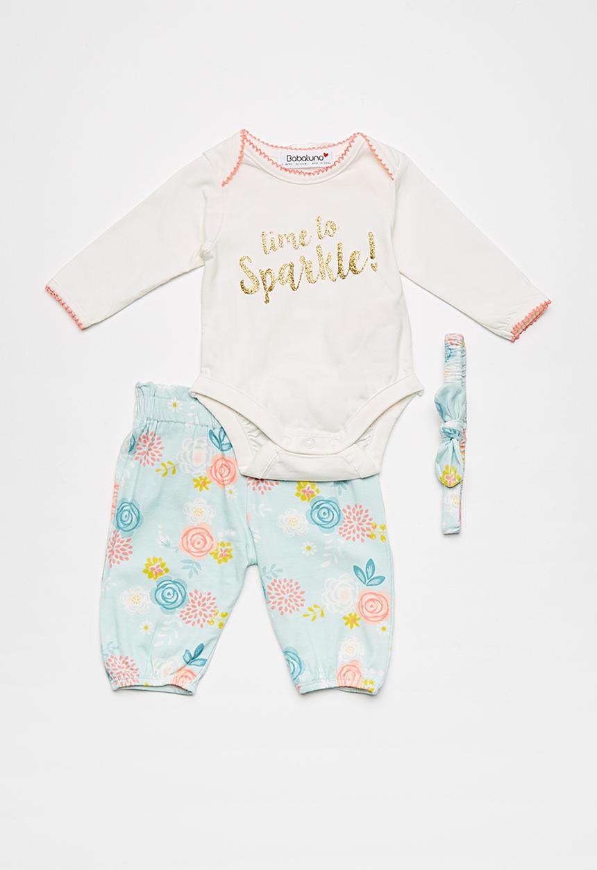 Babaluno - Bodysuit, pant and headband set