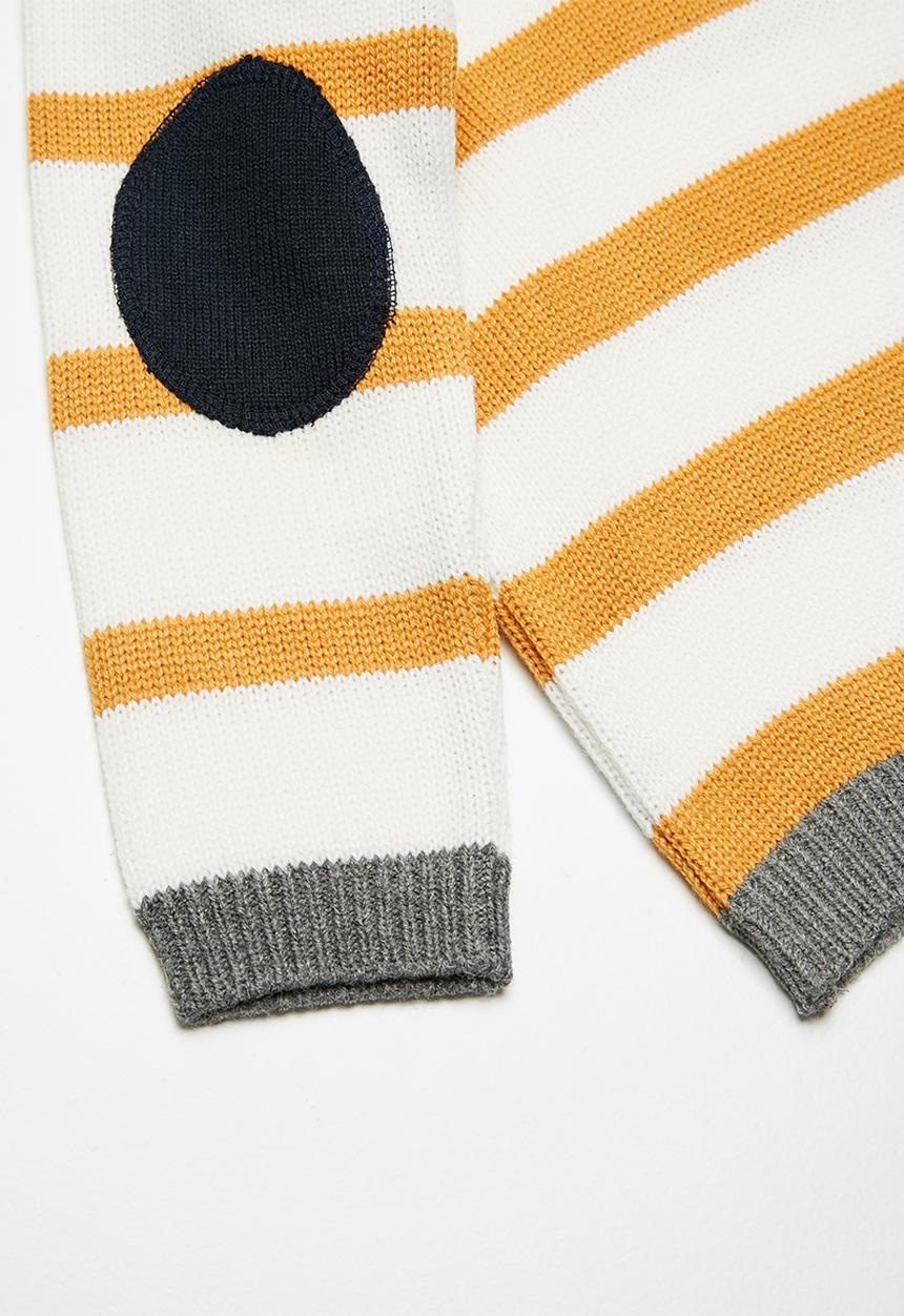 basicthread - Striped elbow patch jersey