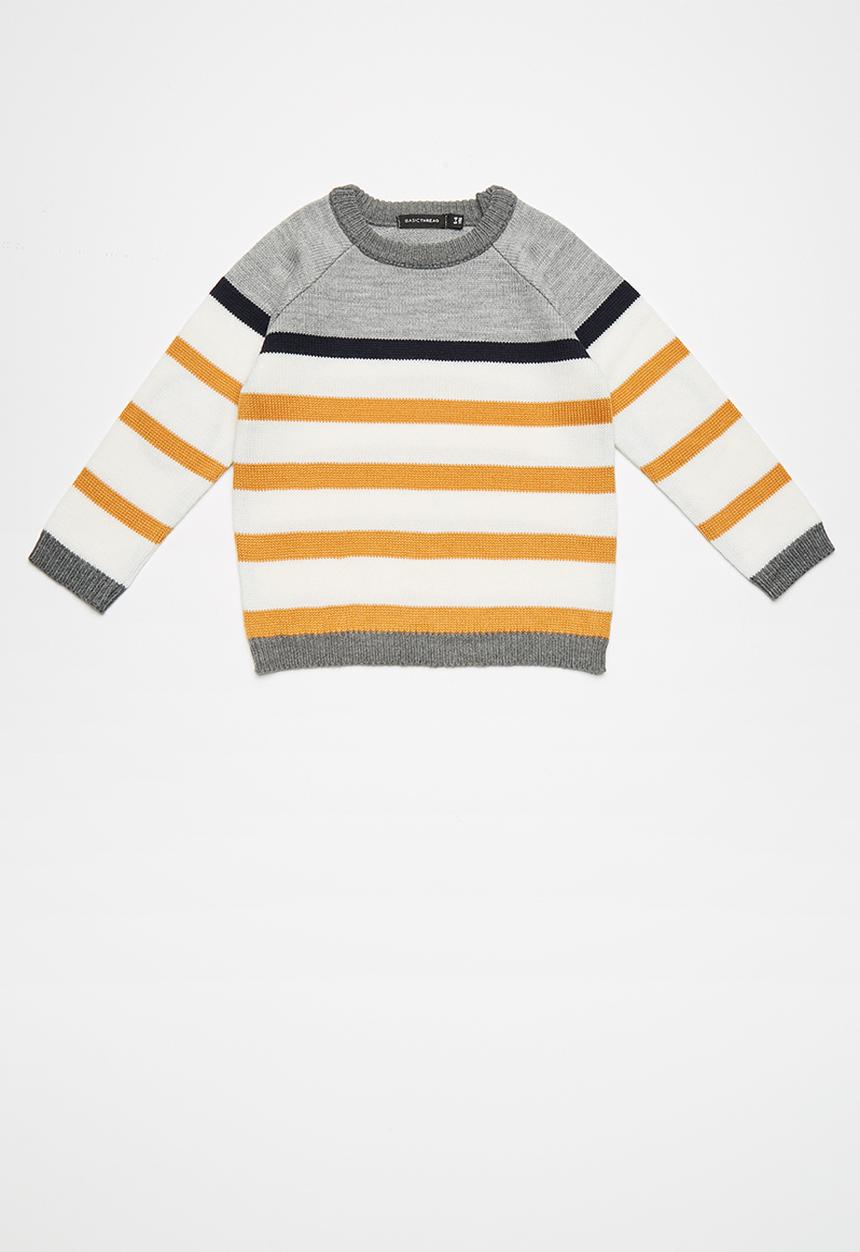basicthread - Striped elbow patch jersey