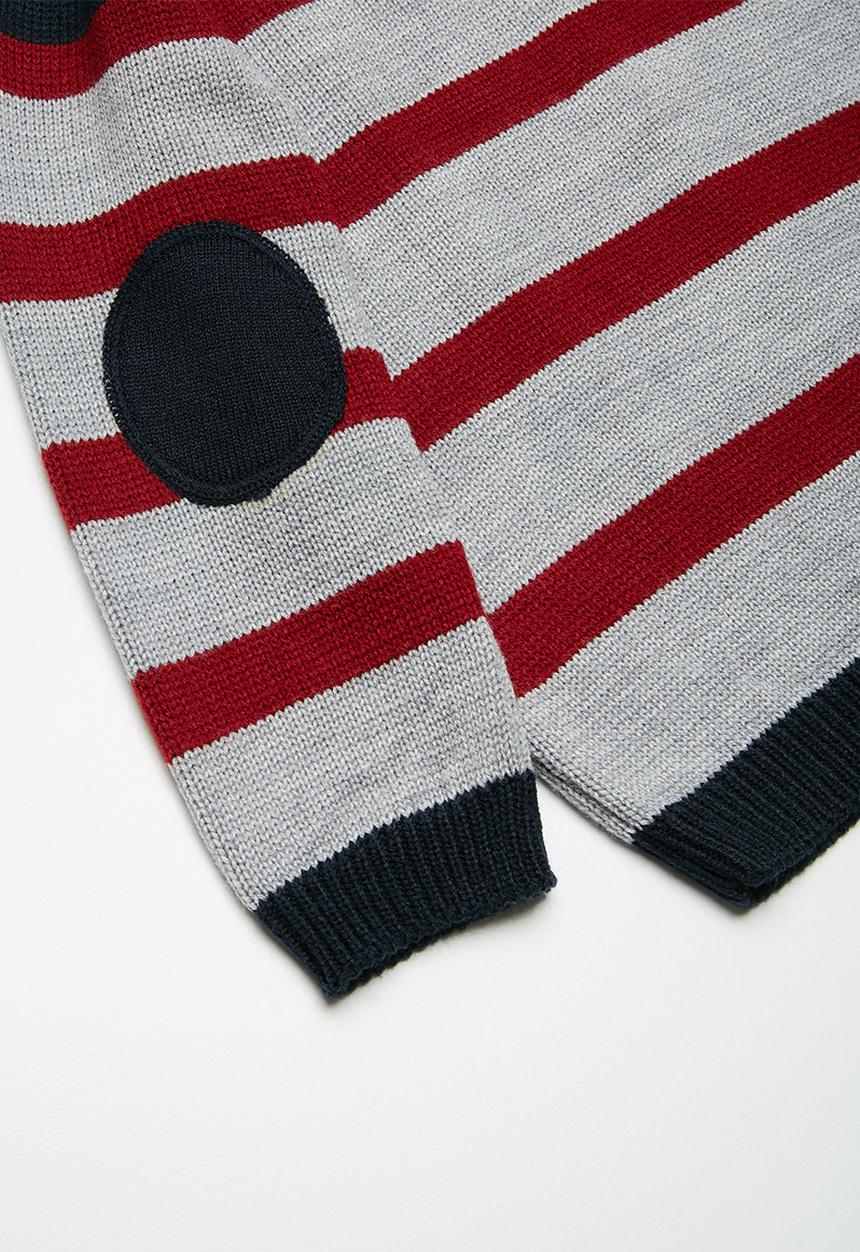 basicthread - Striped elbow patch jersey