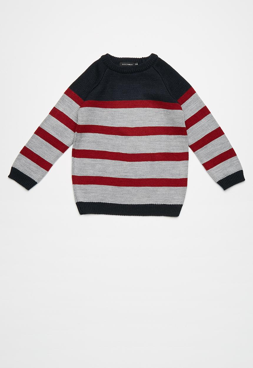 basicthread - Striped elbow patch jersey