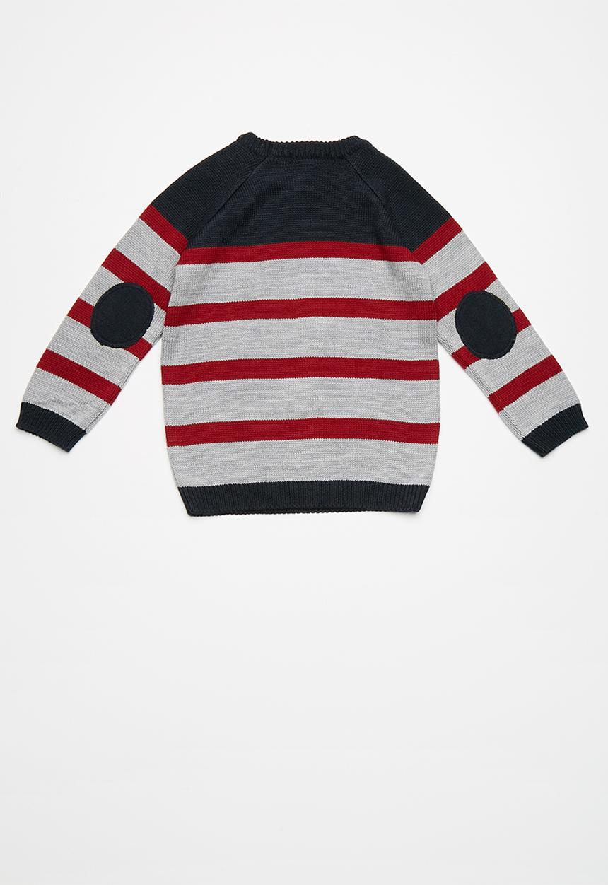 basicthread - Striped elbow patch jersey
