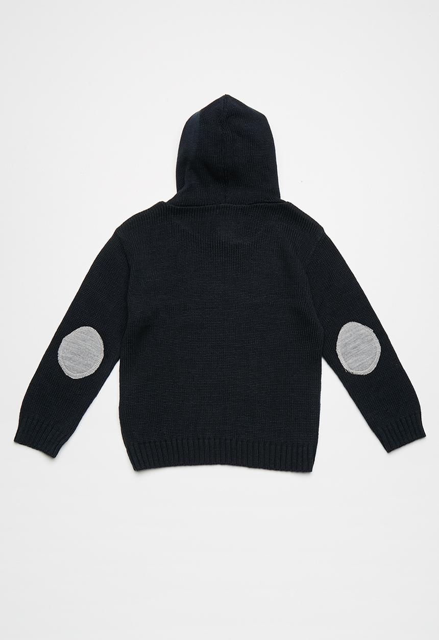 basicthread - Knitted elbow patch hoodie