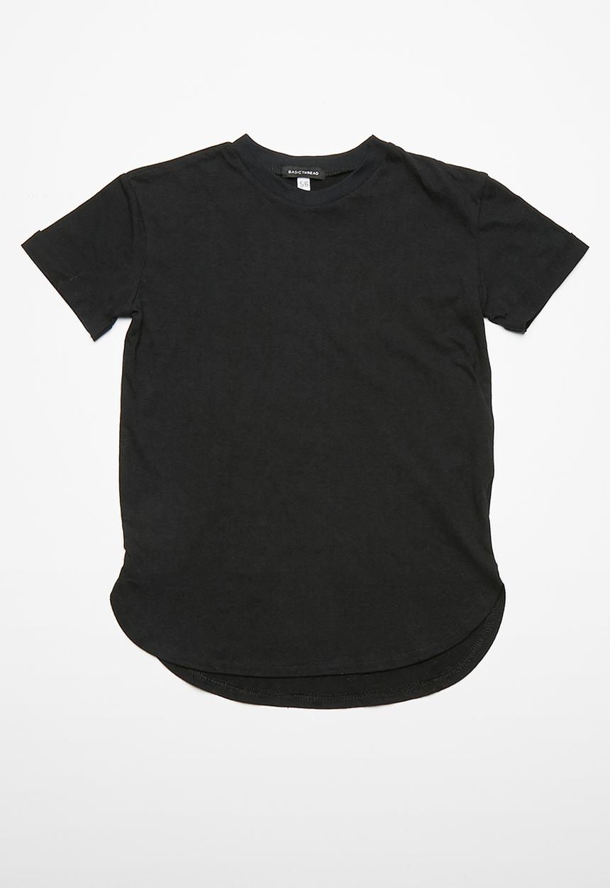 basicthread - 2-Pack longline curved hem tee