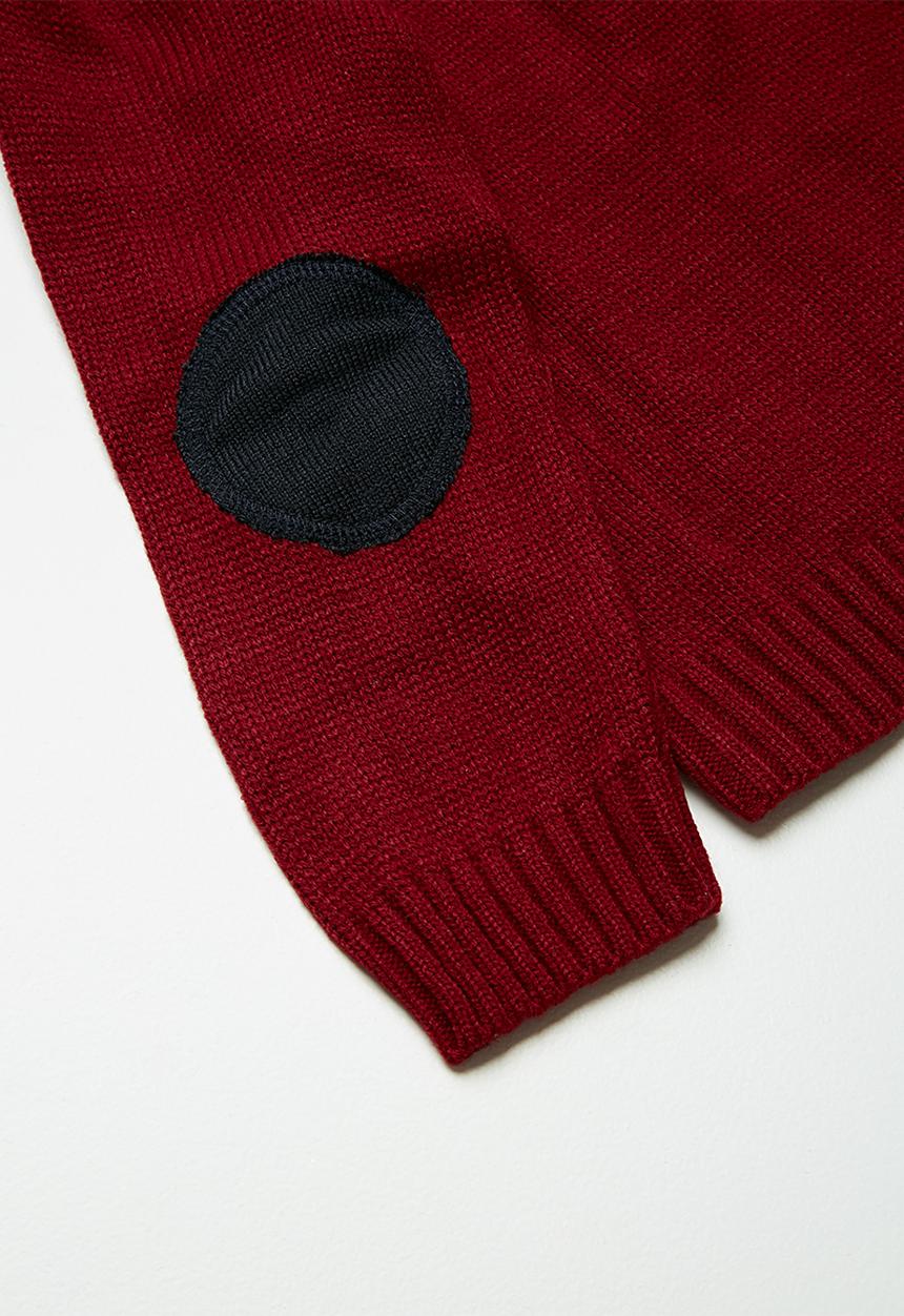 basicthread - Knitted elbow patch hoodie