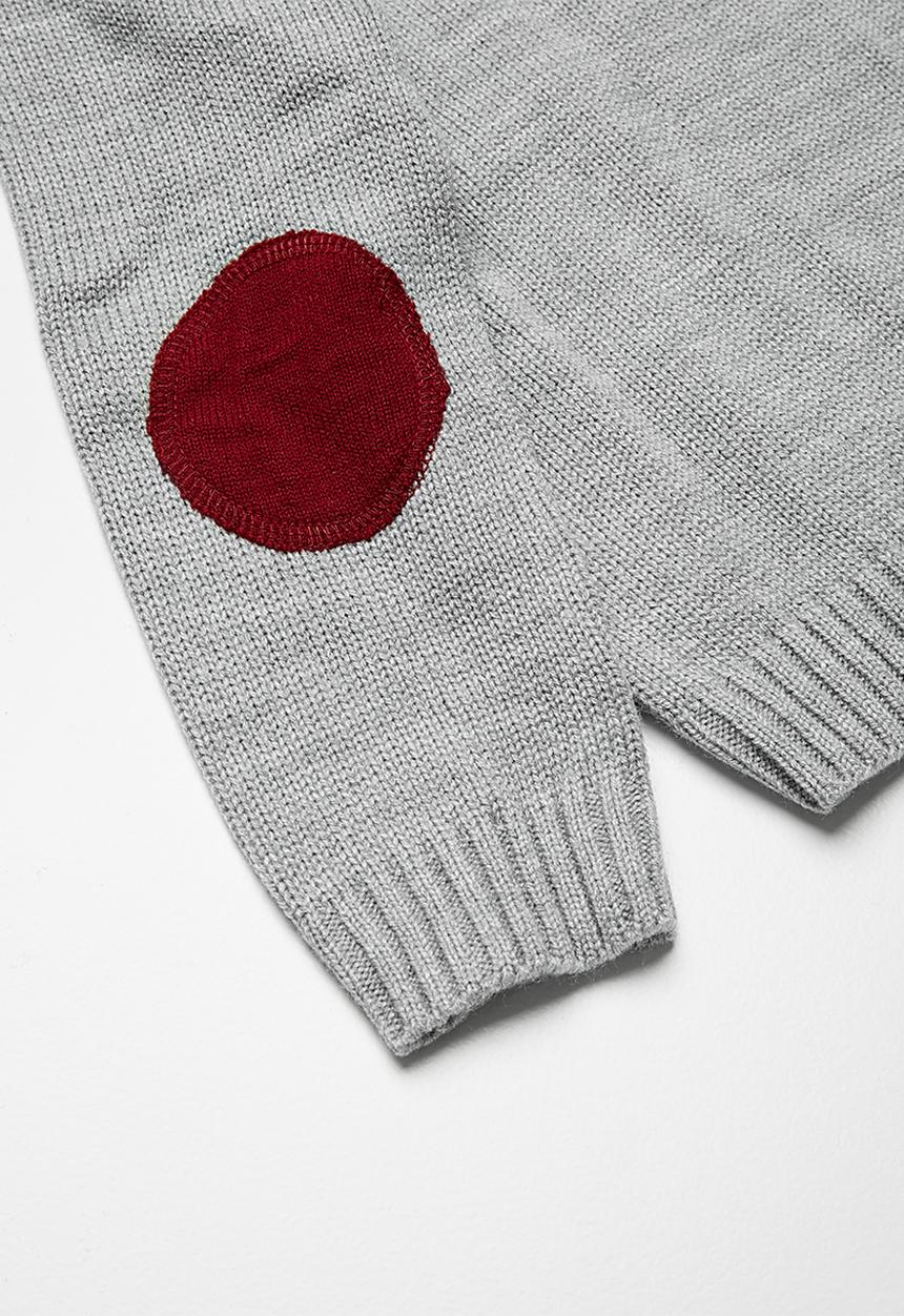 basicthread - Knitted elbow patch hoodie