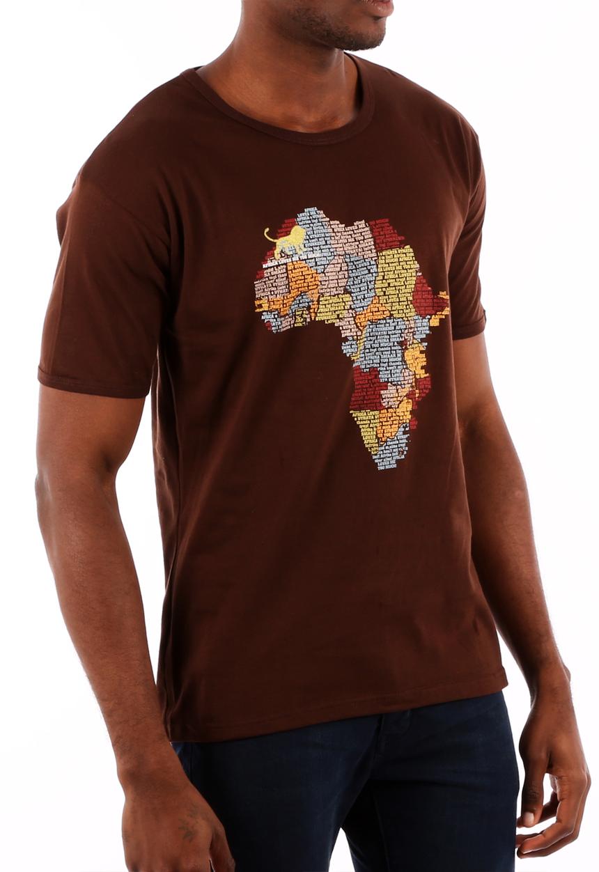 Top 100 Mandrobe Tees - Africa Loves Me Too Much T-Shirt – Brown