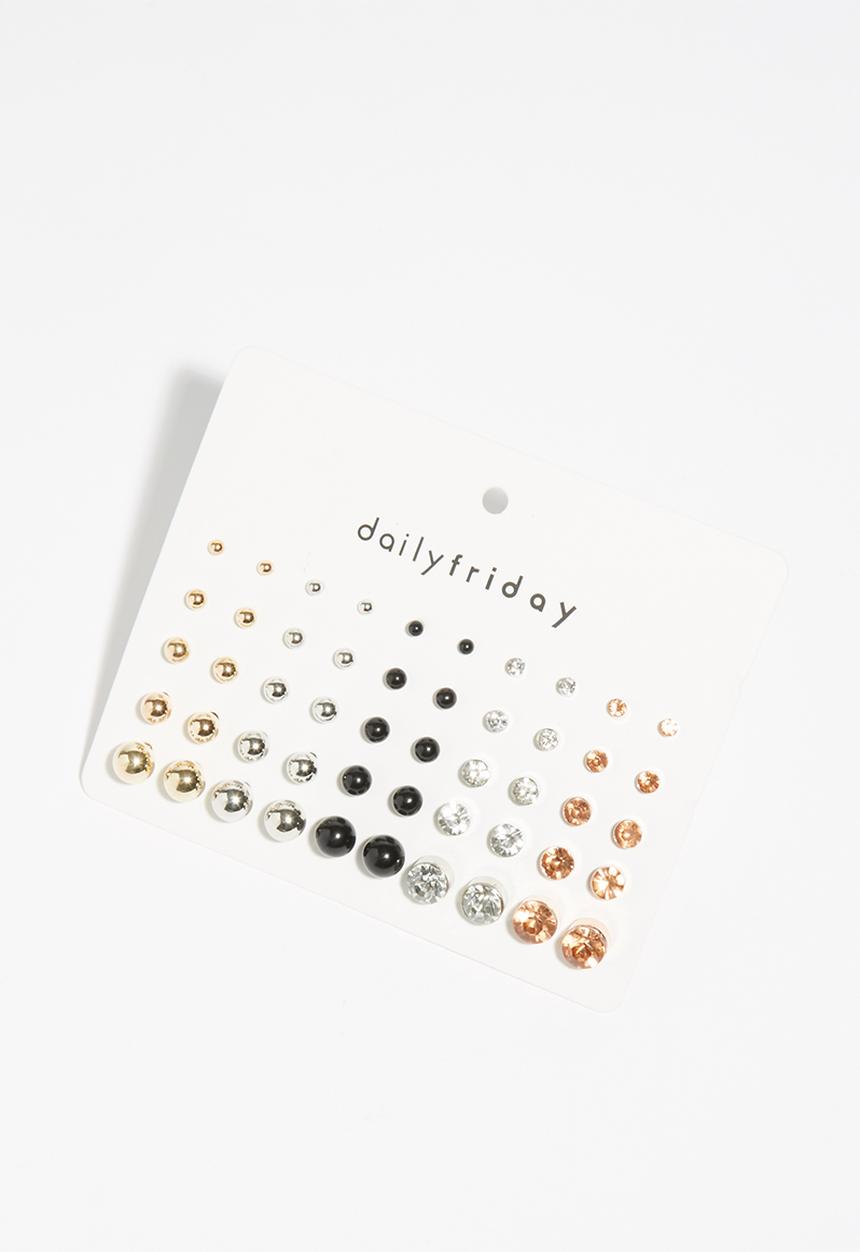 dailyfriday - 25pk multi crystal round studs