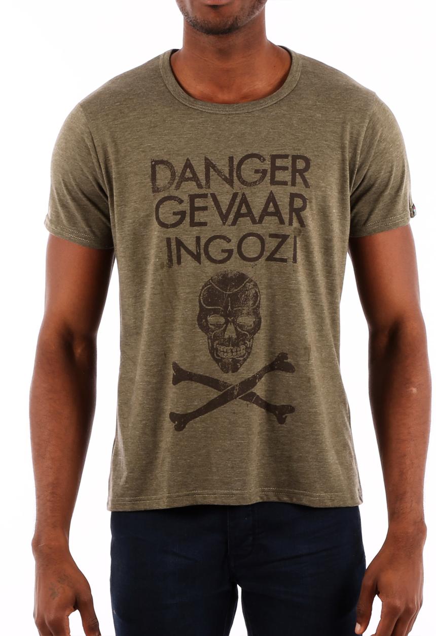 Top 100 Mandrobe Tees - Danger T-Shirt – Army Green