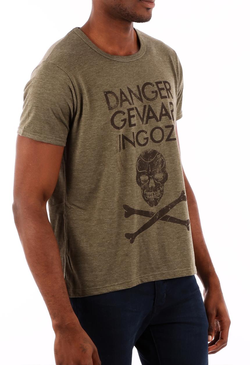 Top 100 Mandrobe Tees - Danger T-Shirt – Army Green