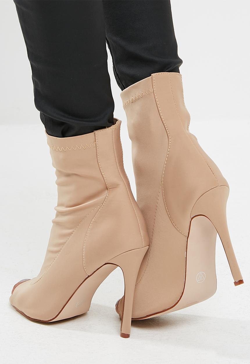 Missguided - Neoprene peep toe ankle boot