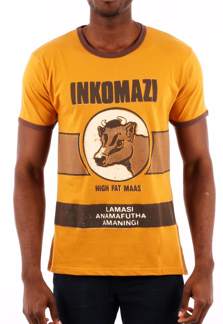 Top 100 Mandrobe Tees - Inkomazi T-Shirt – Mustard & Brown
