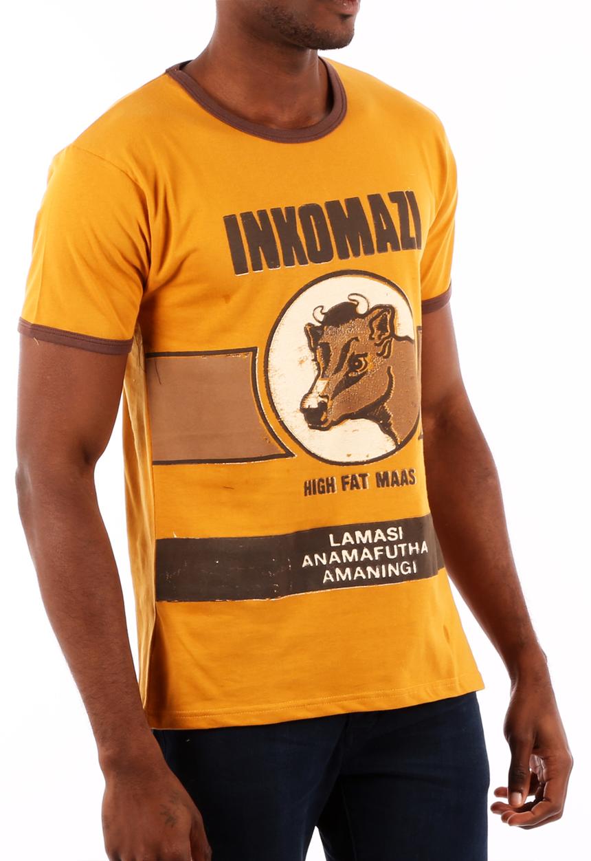 Top 100 Mandrobe Tees - Inkomazi T-Shirt – Mustard & Brown