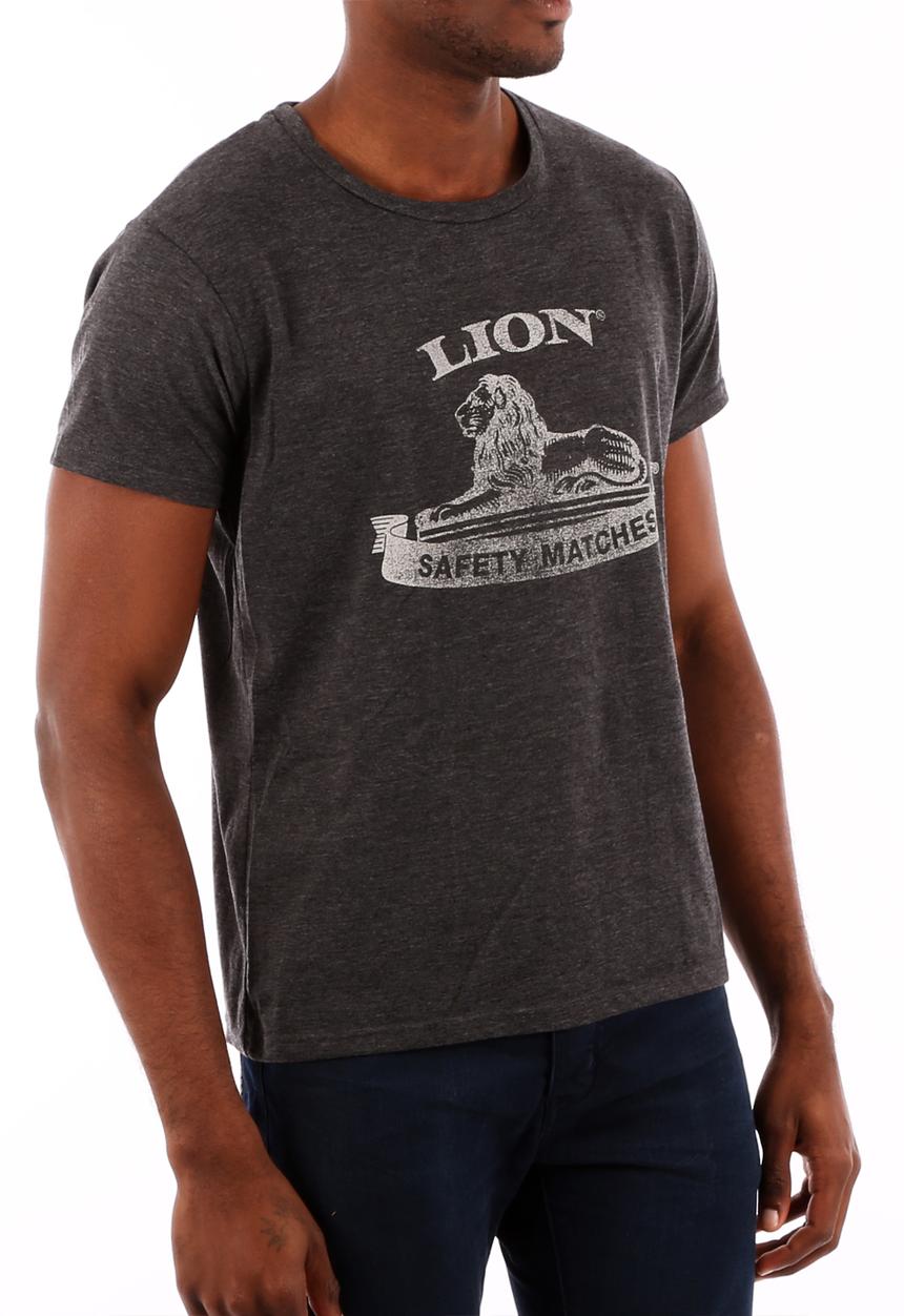 Top 100 Mandrobe Tees - Lion Safety Matches T-Shirt – Charcoal