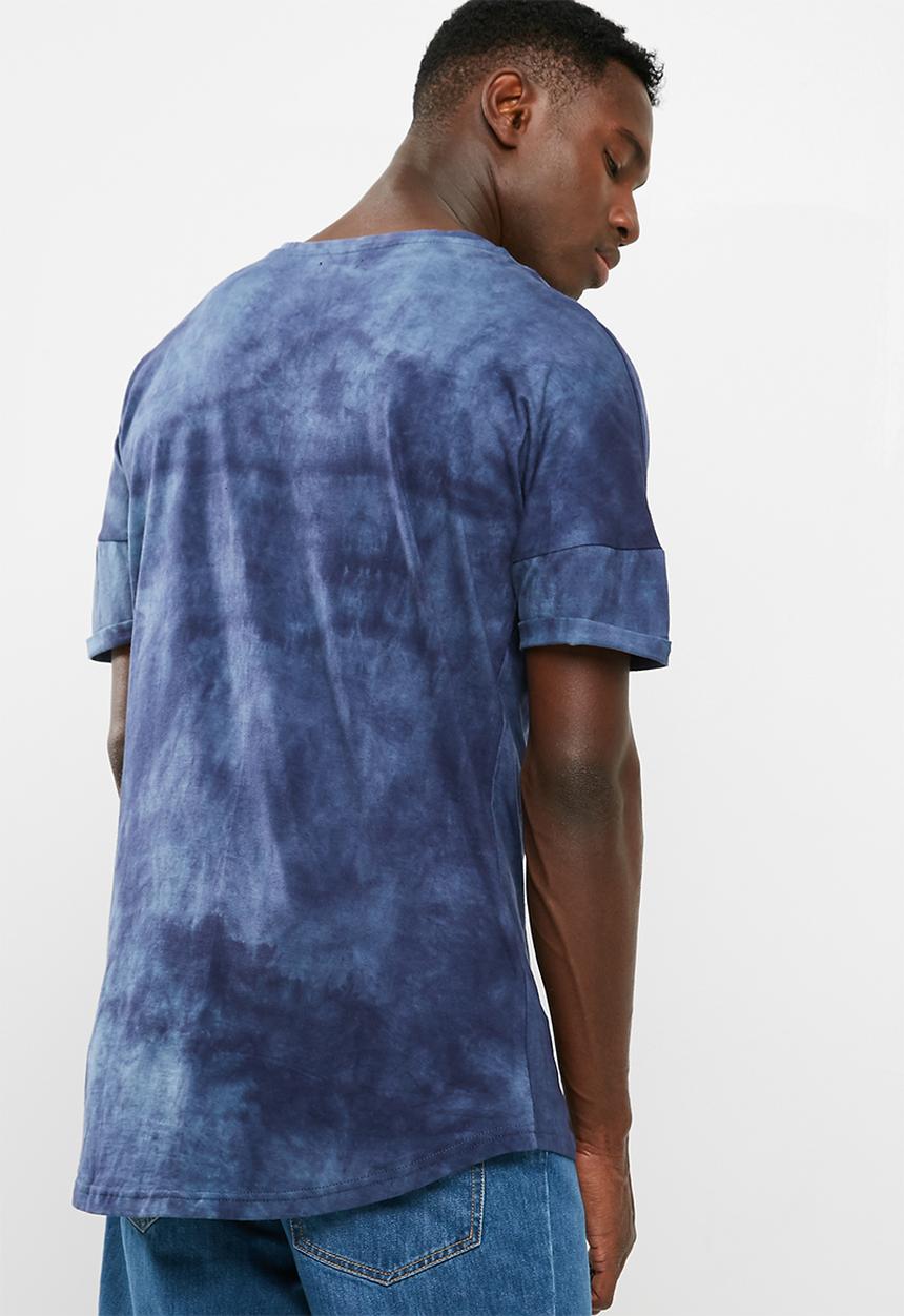 basicthread - Longline curved hem drop shoulder tee