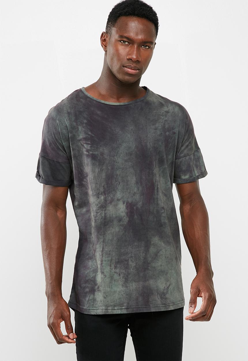 basicthread - Longline curved hem drop shoulder tee