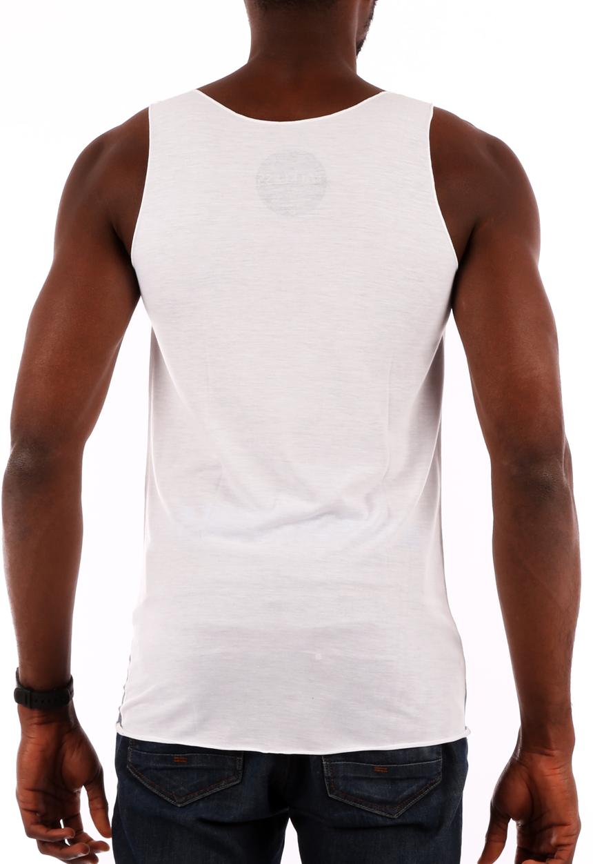 Top 100 Mandrobe Tees - New York Sky Line Vest – White Print