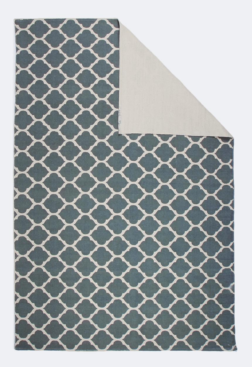 Sixth Floor - Daisy printed rug - teal green