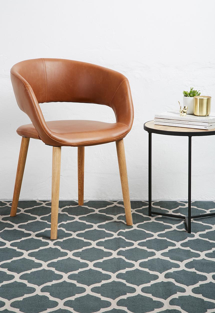 Sixth Floor - Daisy printed rug - teal green