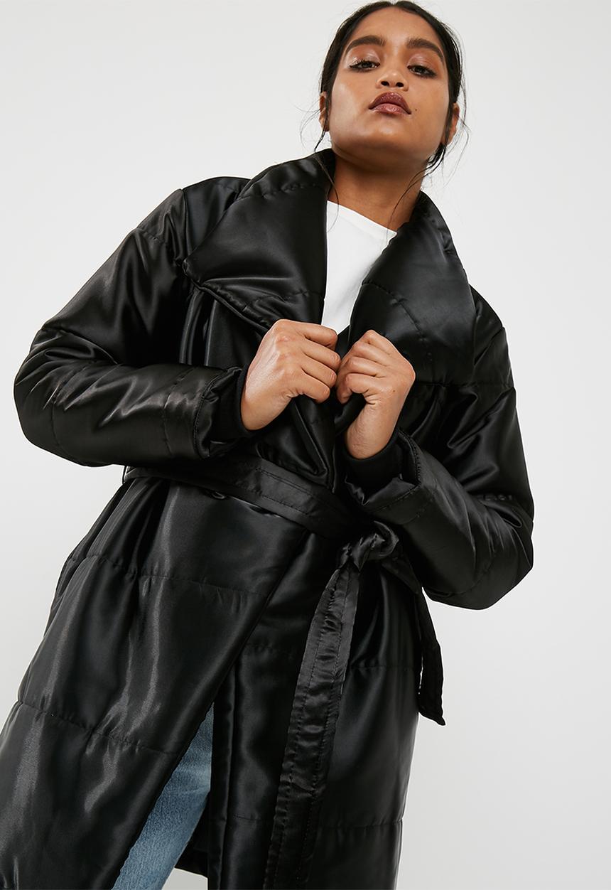 dailyfriday - Mid length belted padded jacket 