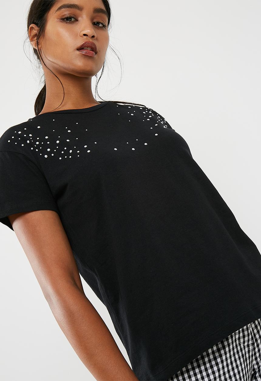 dailyfriday - Pearl embellished tee
