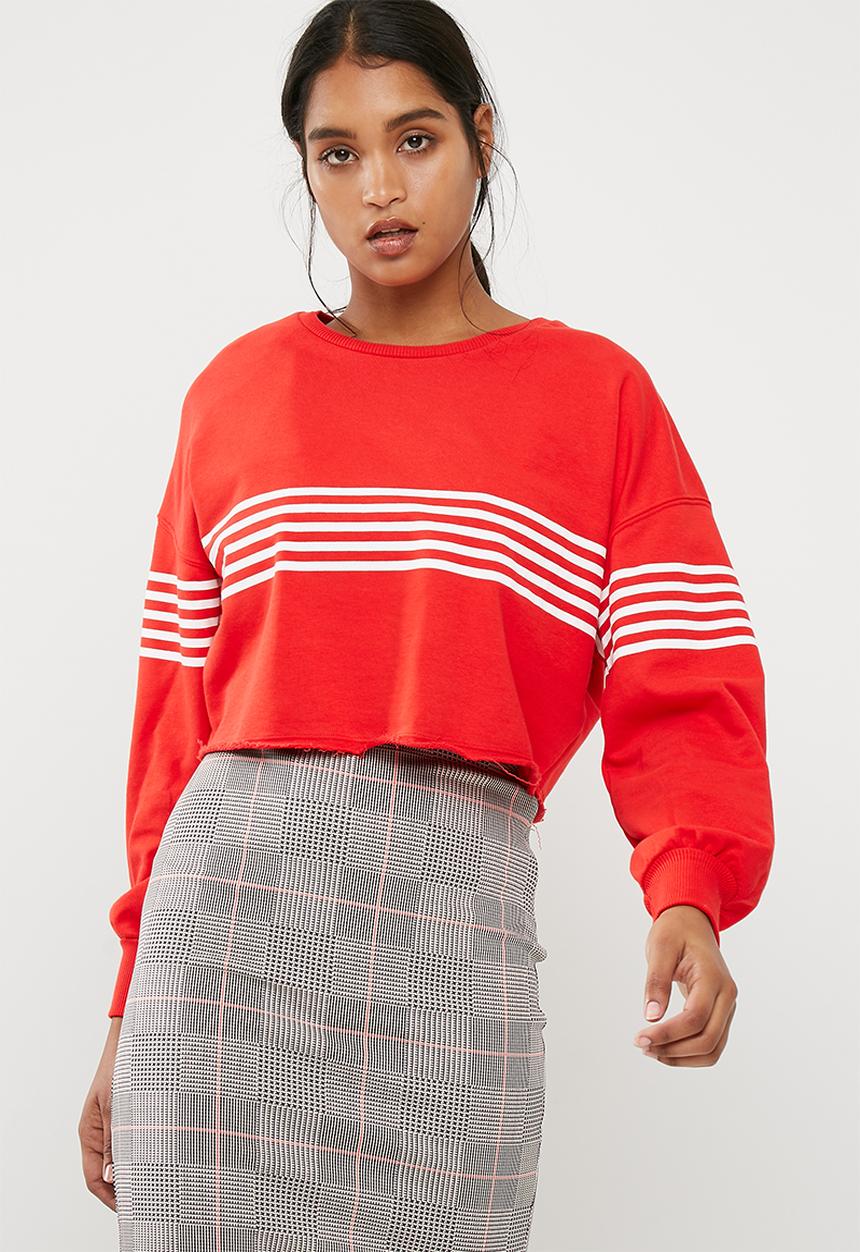 New Look - Stripe colour block sweat top