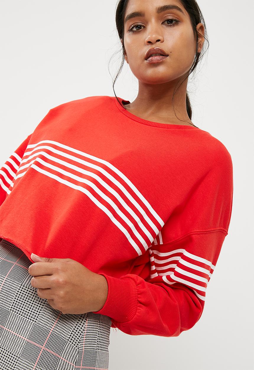 New Look - Stripe colour block sweat top