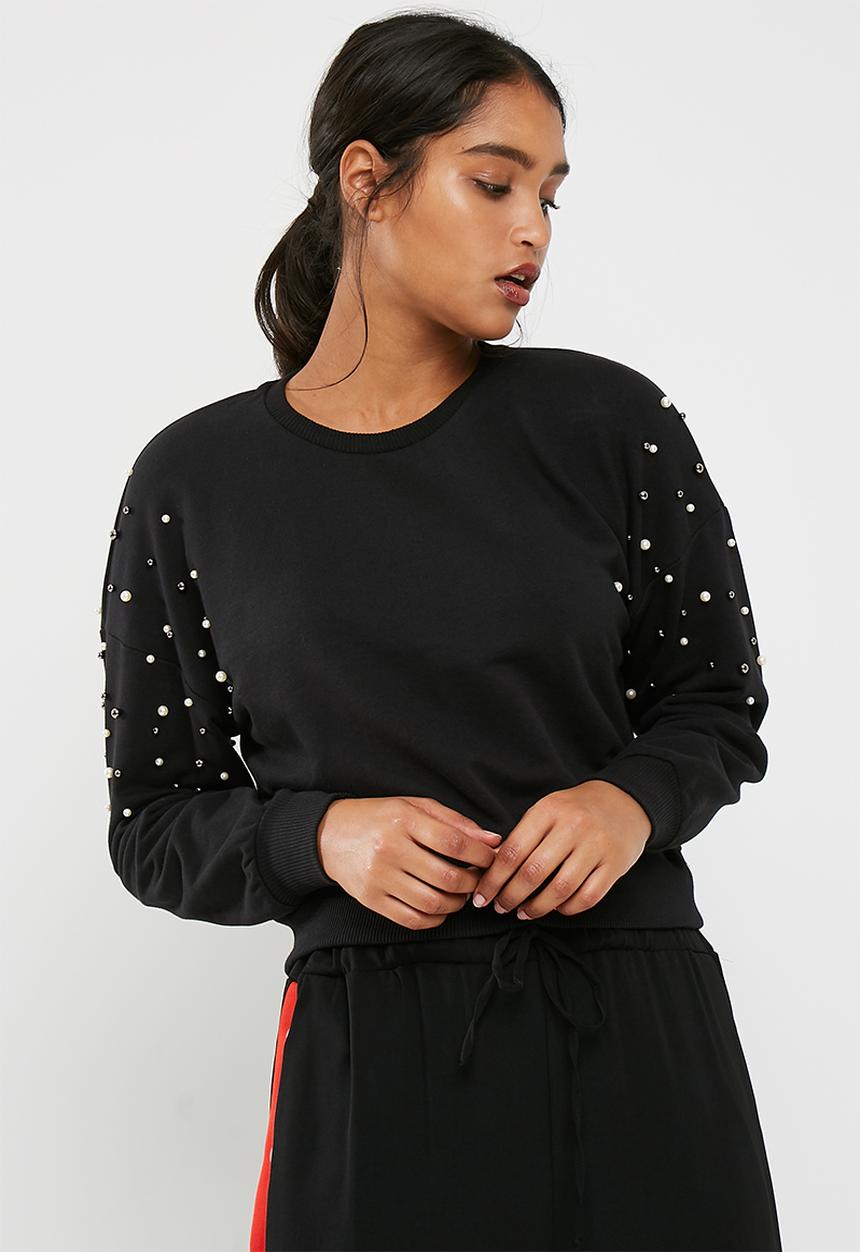 New Look - Pearl embellished shoulder sweat top