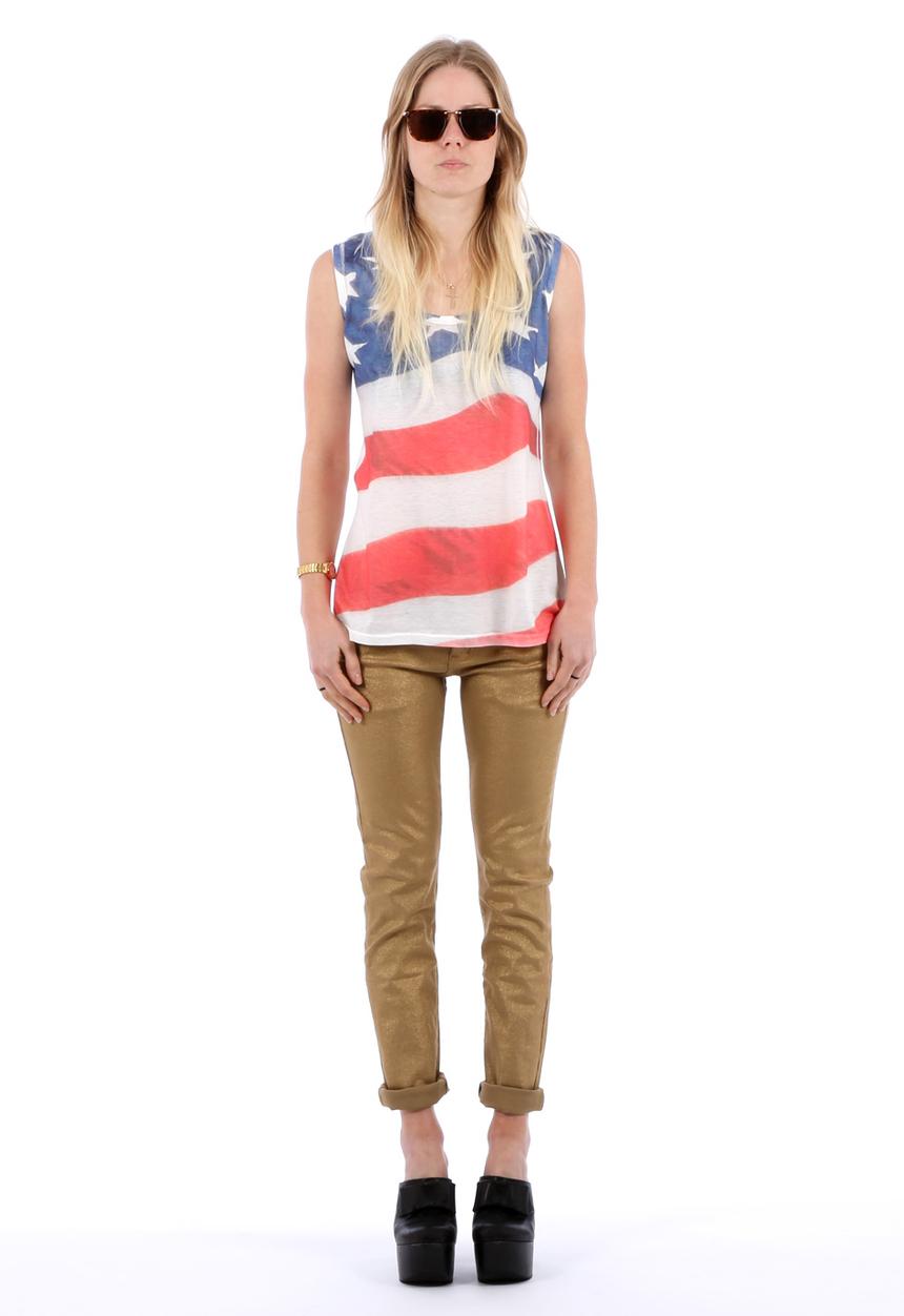 Day to Night Fashion - American Flag Cami – Print
