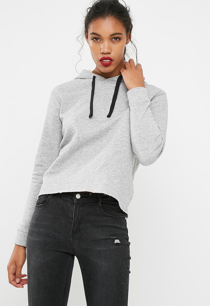Jacqueline de Yong - Tori cropped hooded sweat