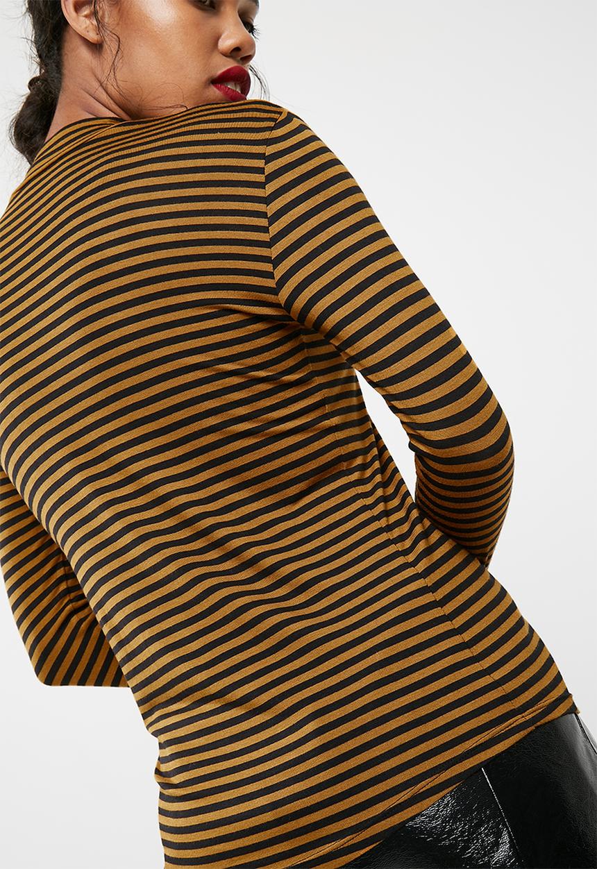 Jacqueline de Yong - Spirit highneck stripe top