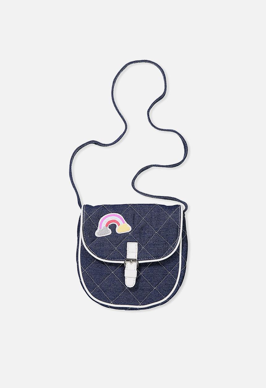 Cotton On - Kids chambray patches bag