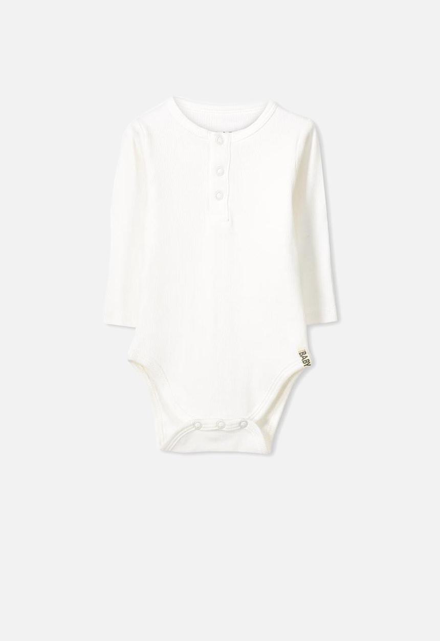 Cotton On - Baby mini henley bubbysuit