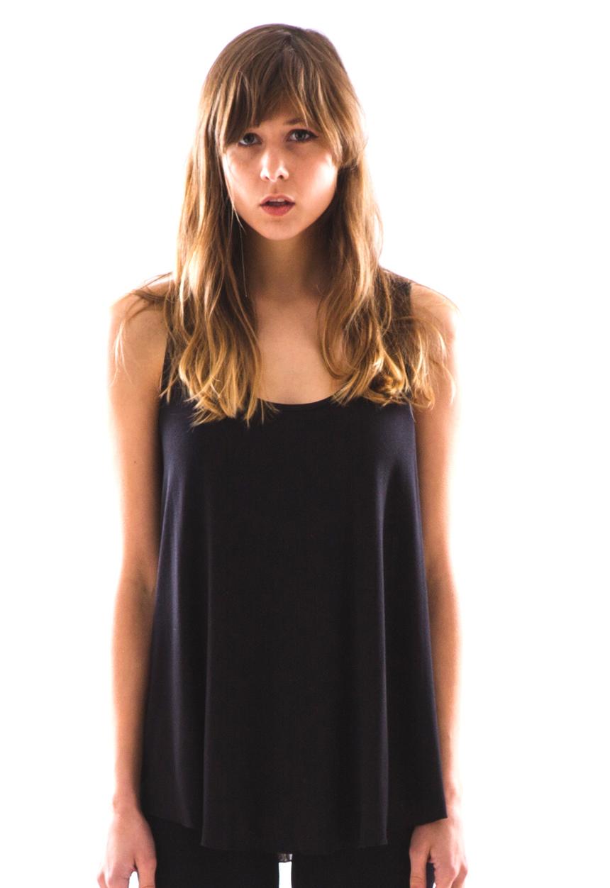 PaiGE sMith - Oversized Tank – Black & Leopard Print